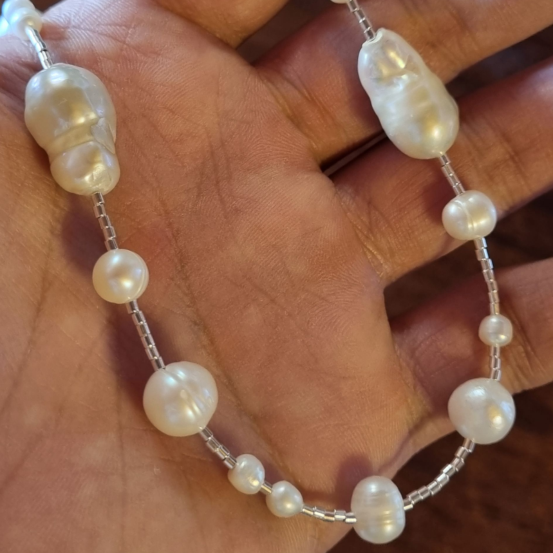 Collar de Perlas irregulares