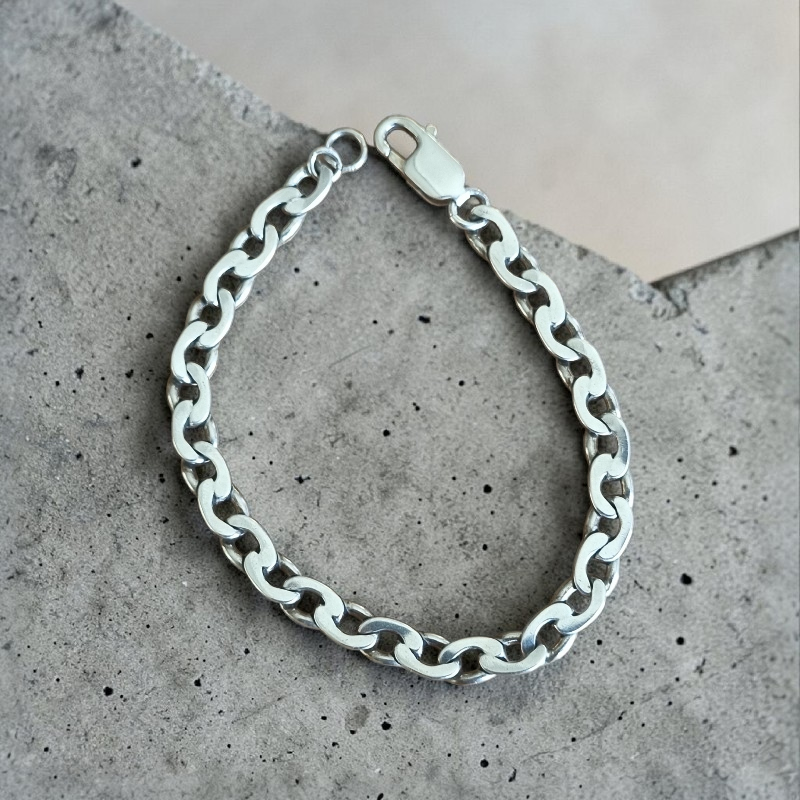 Pulsera de Plata 950 de eslabones macizos