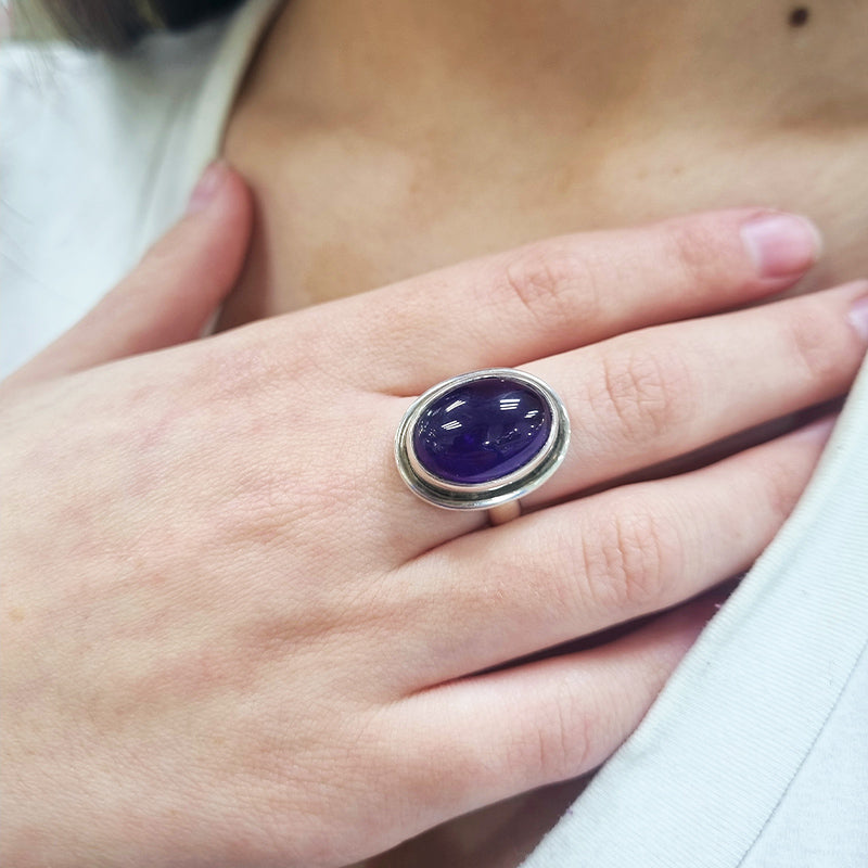 Anillo Amatista oval