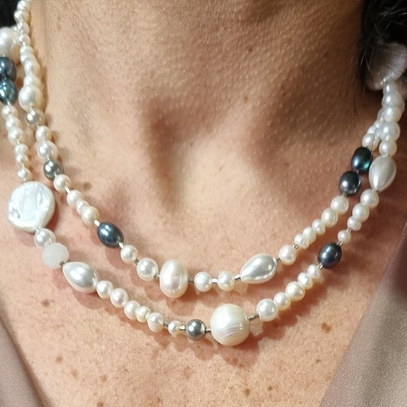 Collar Mix color perlas