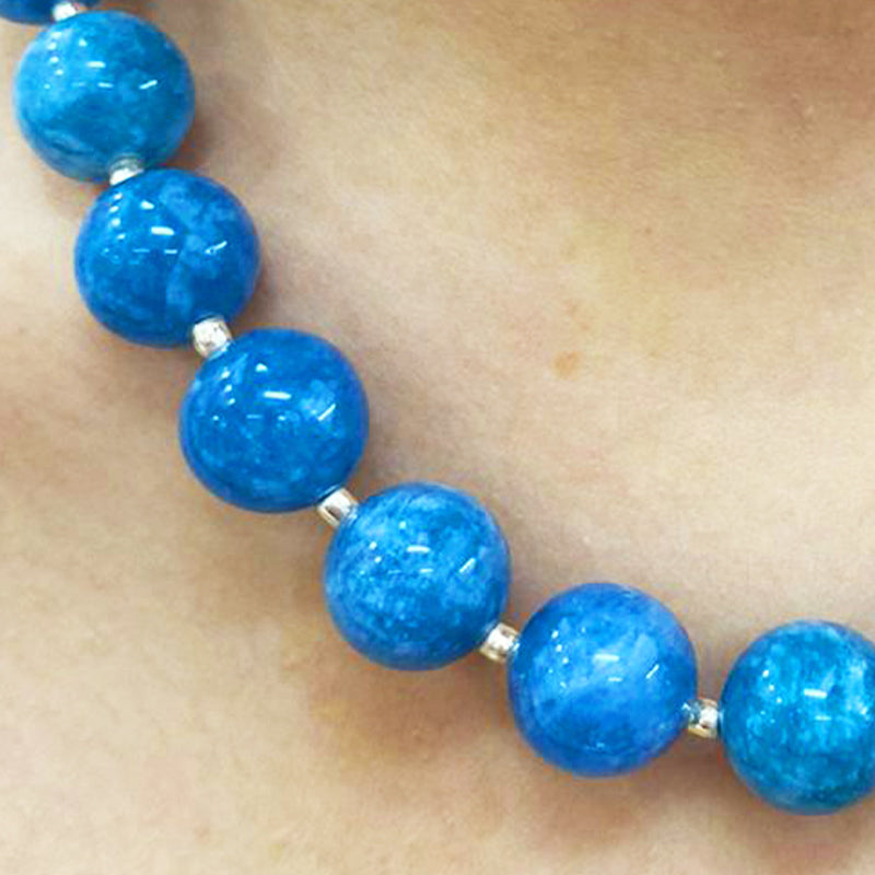 Collar Jade Azul 10mm