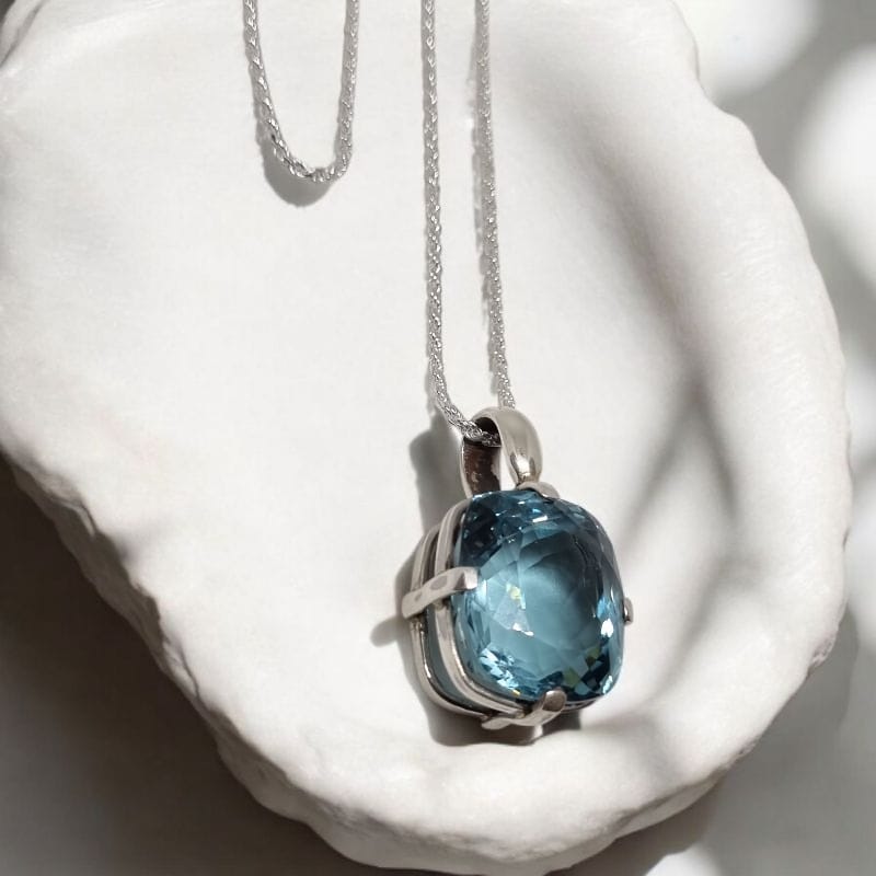 Colgante Aguamarina y Plata