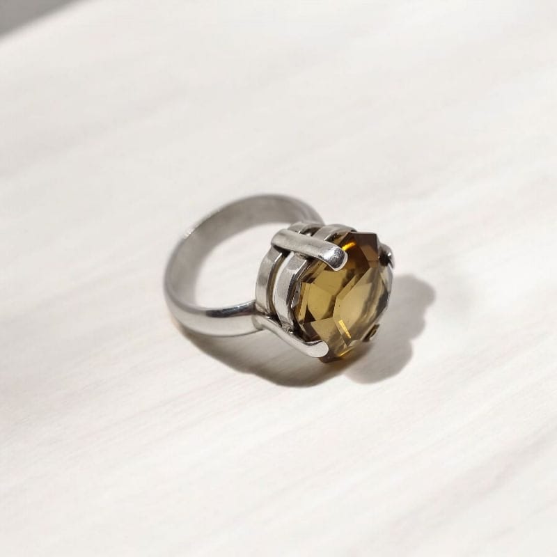 Anillo Citrino y Plata