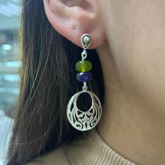 Aros Amatista y Peridoto