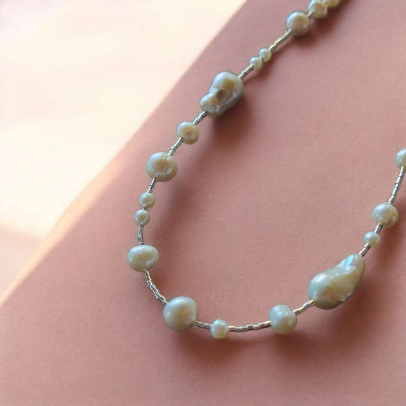 Collar de Perlas irregulares