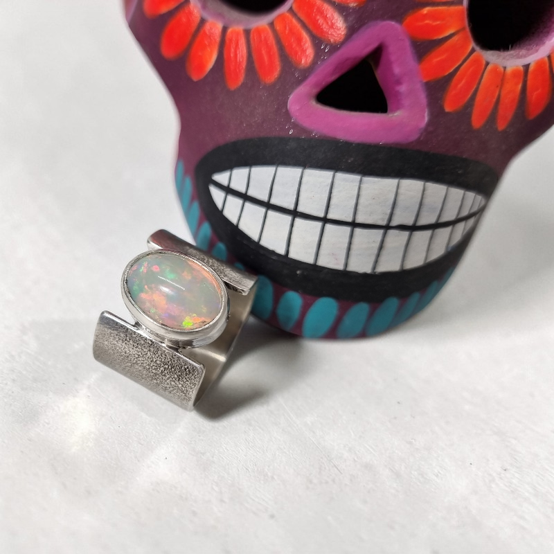 Anillo Ópalo Tubo