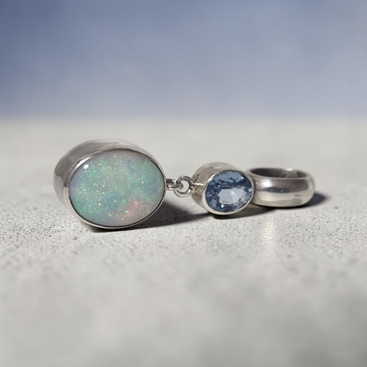 Colgante Aguamarina y Topacio