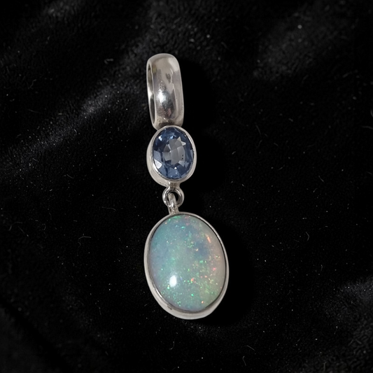 Colgante Aguamarina y Topacio