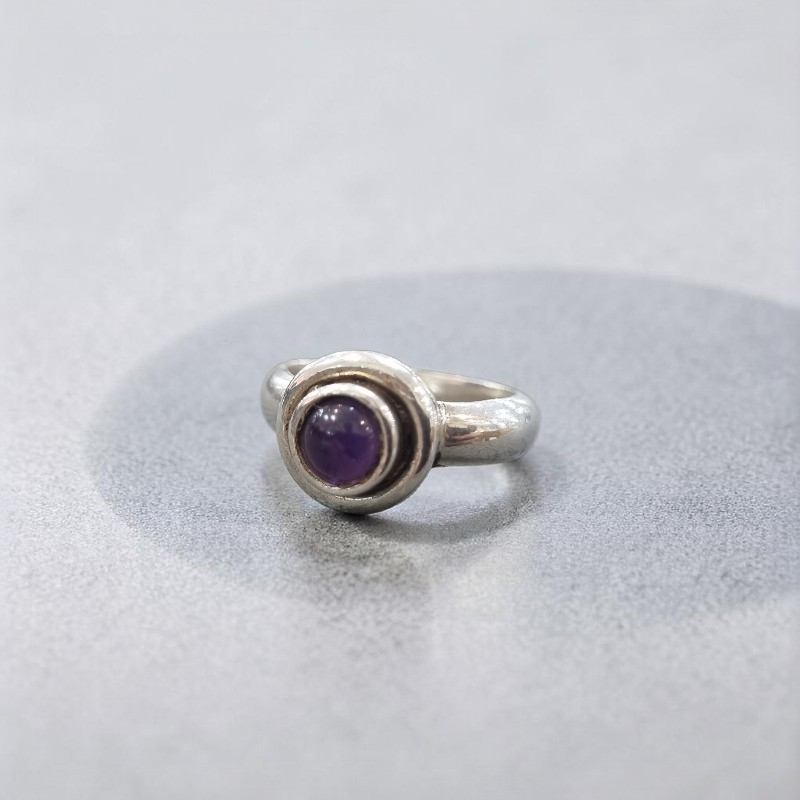 Anillo Plata 950 y Amatista