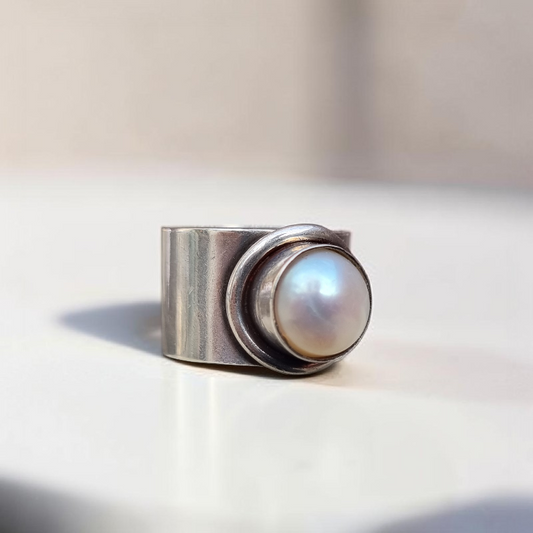 Anillo Plata 950 y Perla