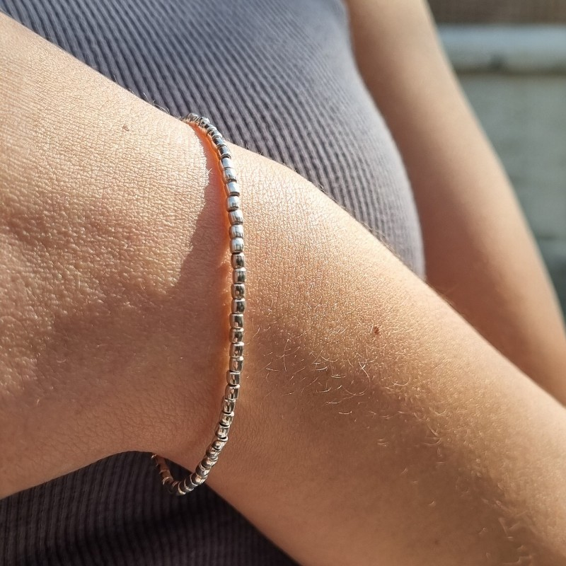 Pulsera Mostacillas Plata 950