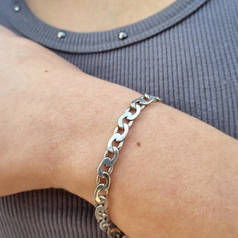 Pulsera de Plata 950 de eslabones macizos