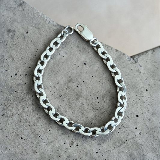 Pulsera de Plata 950 de eslabones macizos