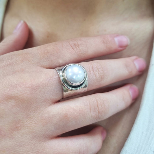 Anillo Tubo Marti Pearl