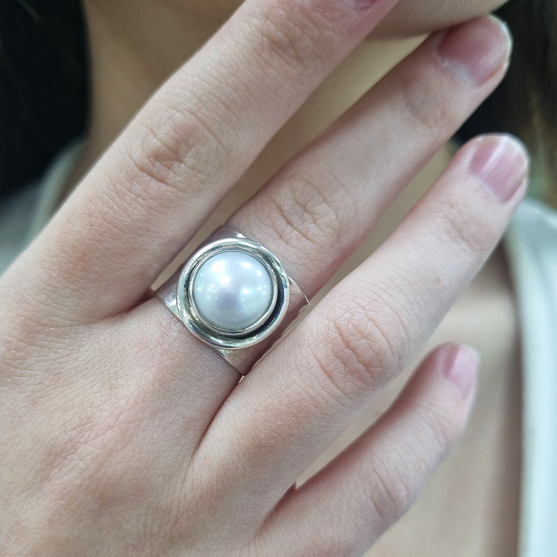 Anillo Tubo Marti Pearl