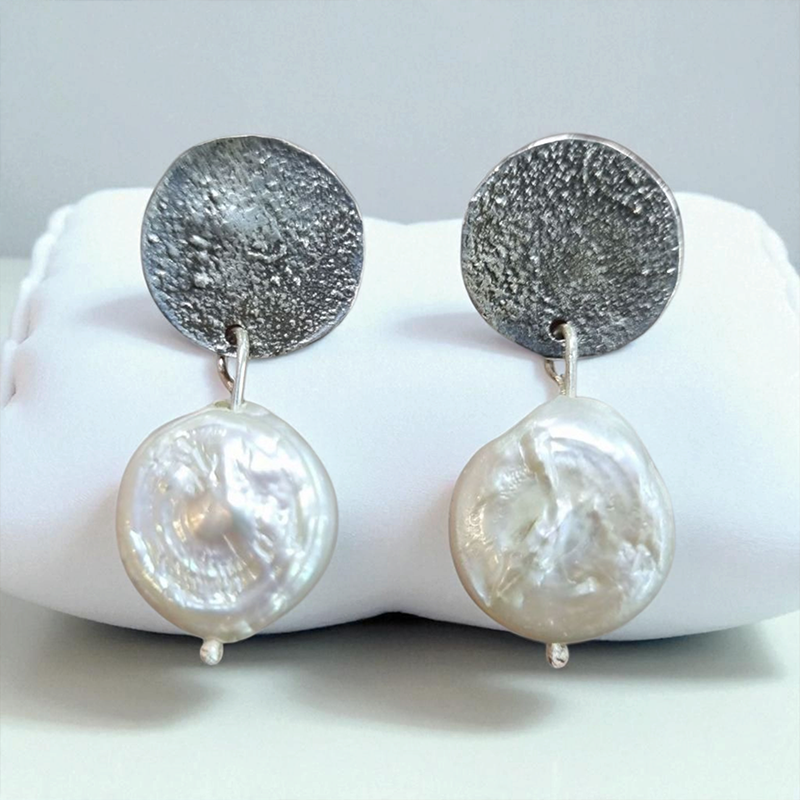 Aros Perlas planas