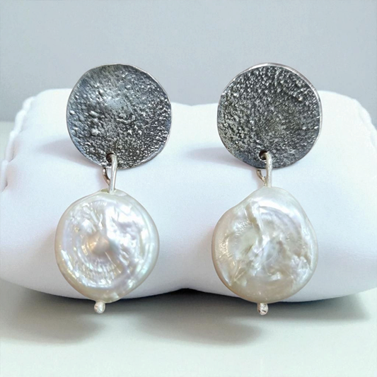 Aros Perlas planas