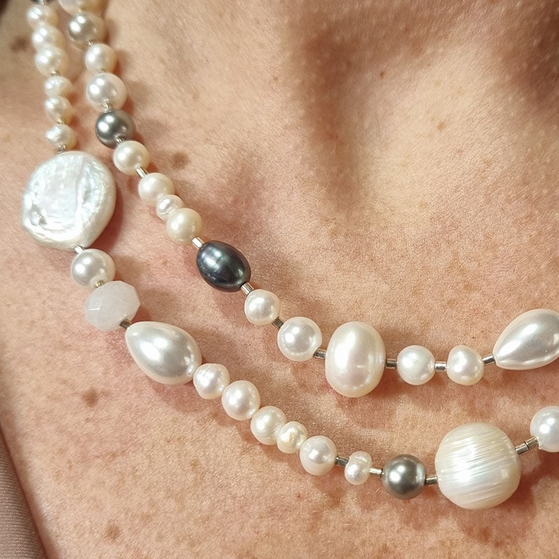 Collar Mix color perlas