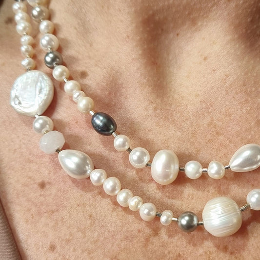 Collar Mix color perlas