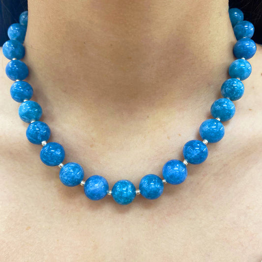 Collar Jade Azul 10mm