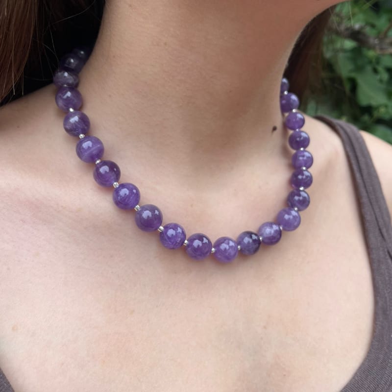 Collar Esferas Xl Amatistas