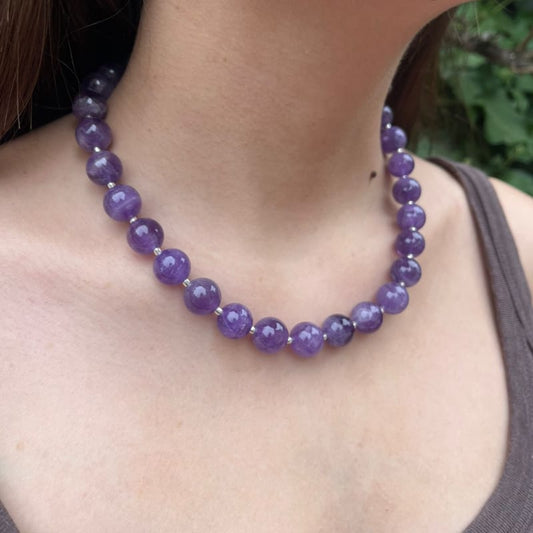 Collar Esferas Xl Amatistas
