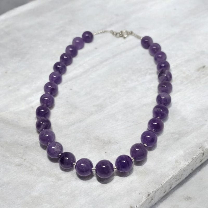 Collar Esferas Xl Amatistas