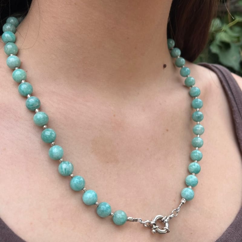 Collar Amazonitas y Plata