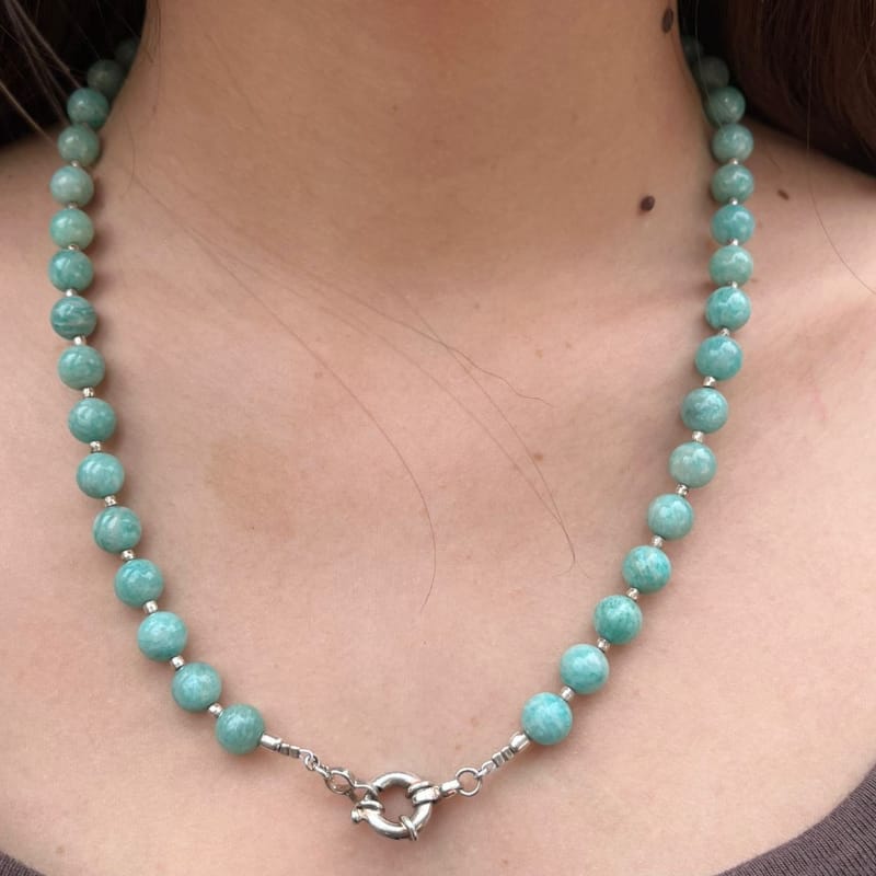 Collar Amazonitas y Plata