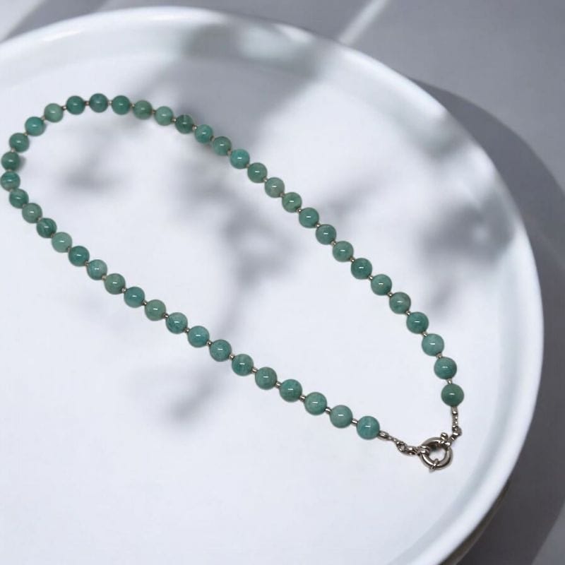 Collar Amazonitas y Plata