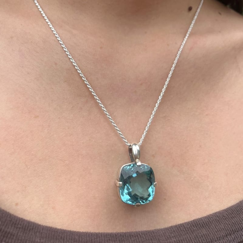 Colgante Aguamarina y Plata