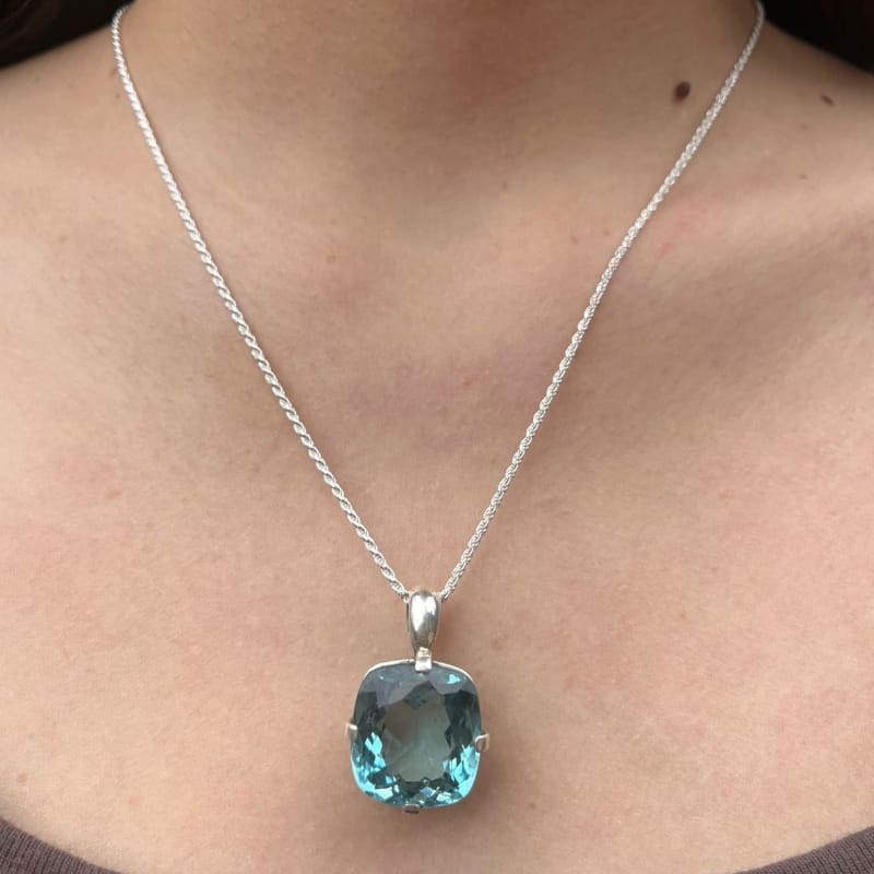 Colgante Aguamarina y Plata