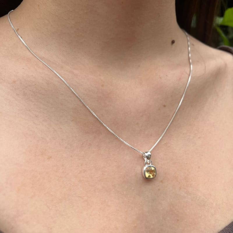 Colgante Citrino y Plata