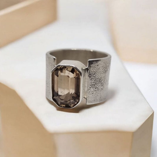 Anillo Topacio y Plata 950