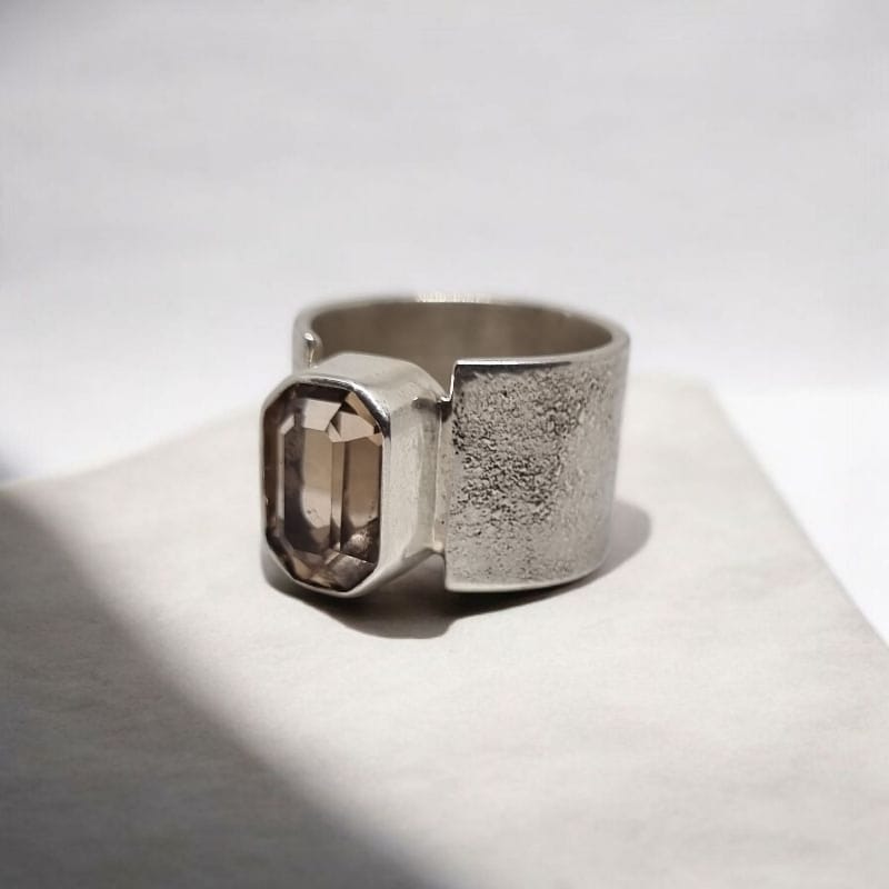 Anillo Topacio y Plata 950