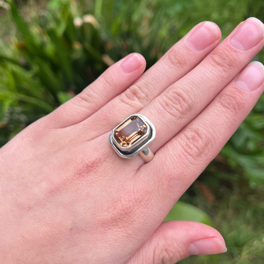 Anillo Topacio Anaranjado