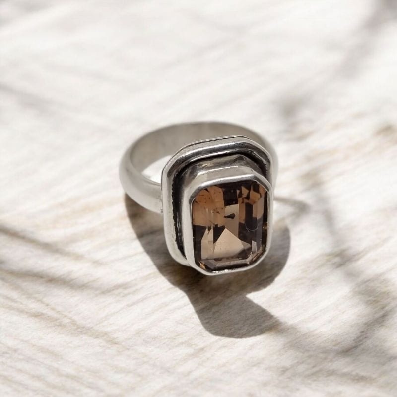 Anillo Topacio Anaranjado