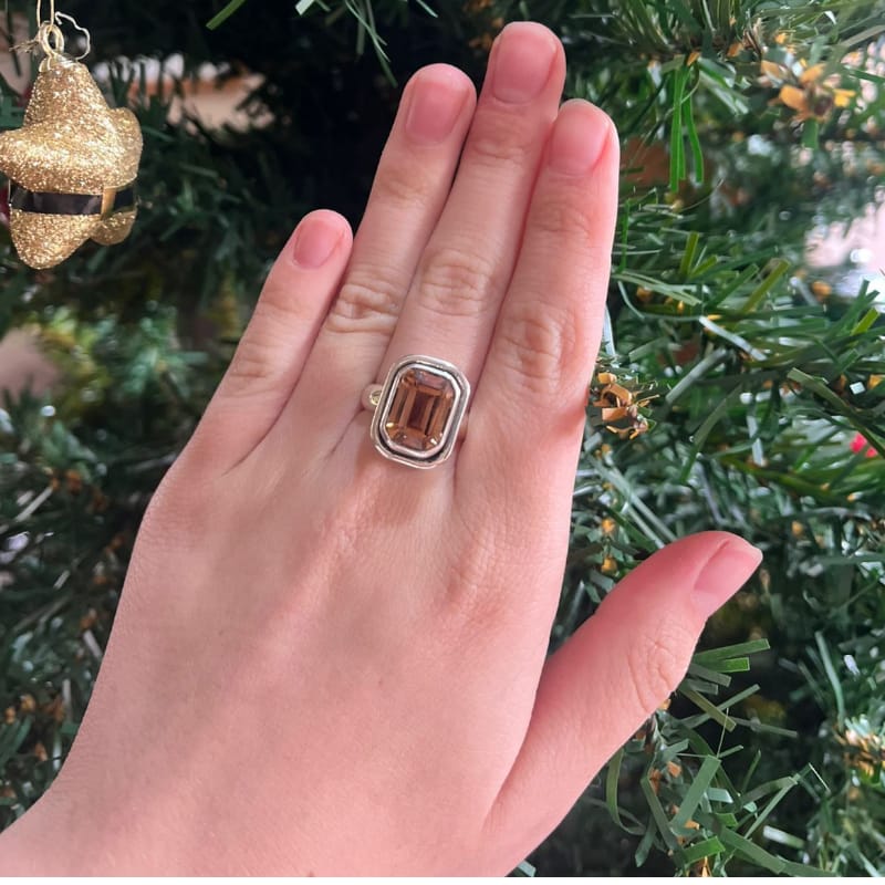 Anillo Topacio Anaranjado