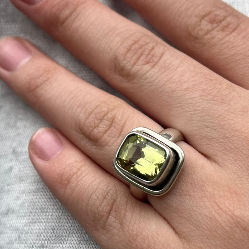 Anillo Cuarzo Limón