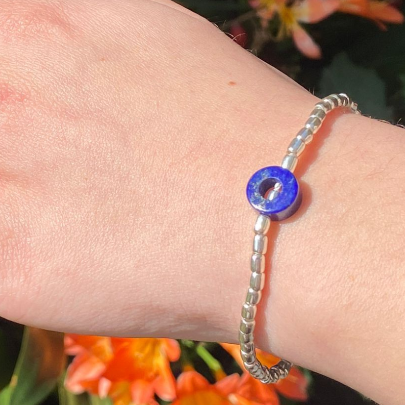Pulsera Lapislazuli donuts