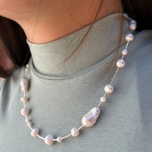 Collar de Perlas irregulares