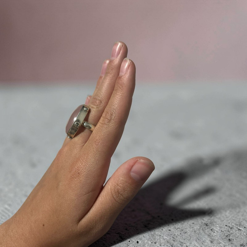 Anillo Cuarzo Rosa