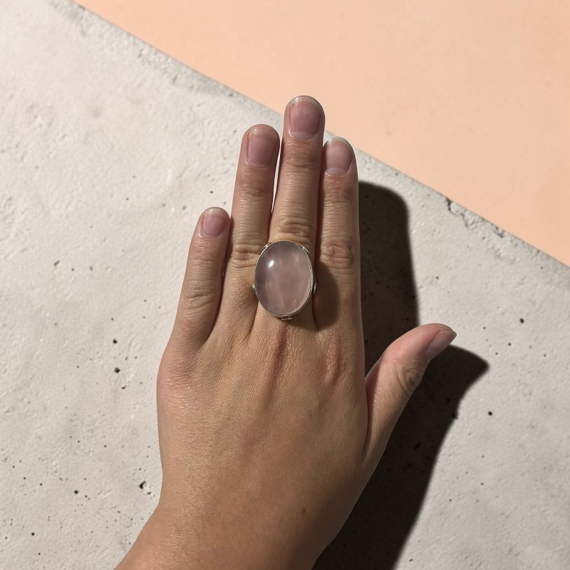 Anillo Cuarzo Rosa