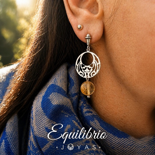 Aros Plata 950 y Citrinos