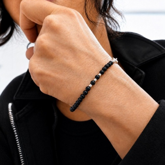 Pulsera de Turmalina Negra & Plata 950