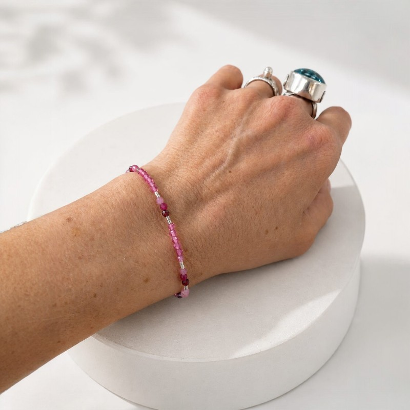Pulsera de Piedras Naturales & Plata 950
