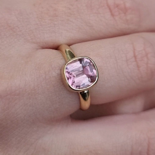 Turmalina Pink, Oro 18k