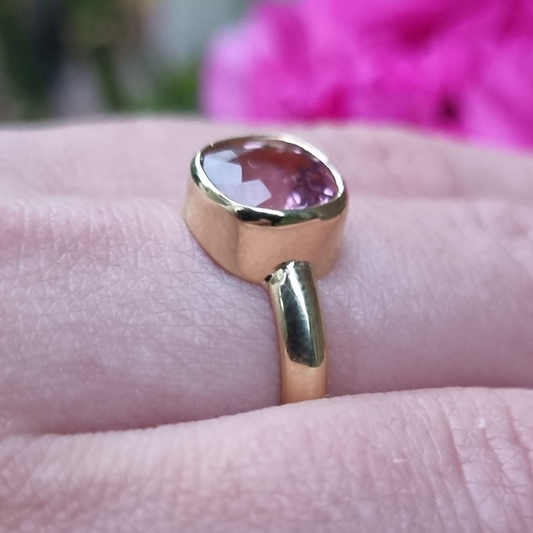 Turmalina Pink, Oro 18k