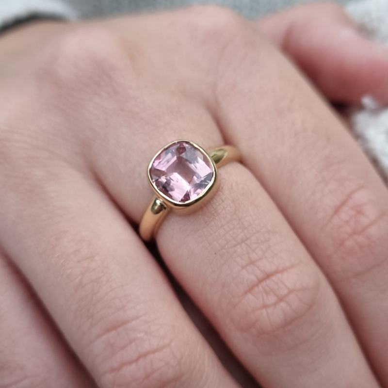 Turmalina Pink, Oro 18k